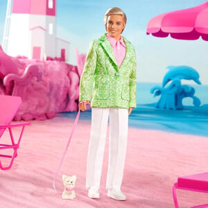 Barbie Signature “Sugar’s Daddy” Ken Doll in Pastel Suit W/Dog, Barbie The Movie